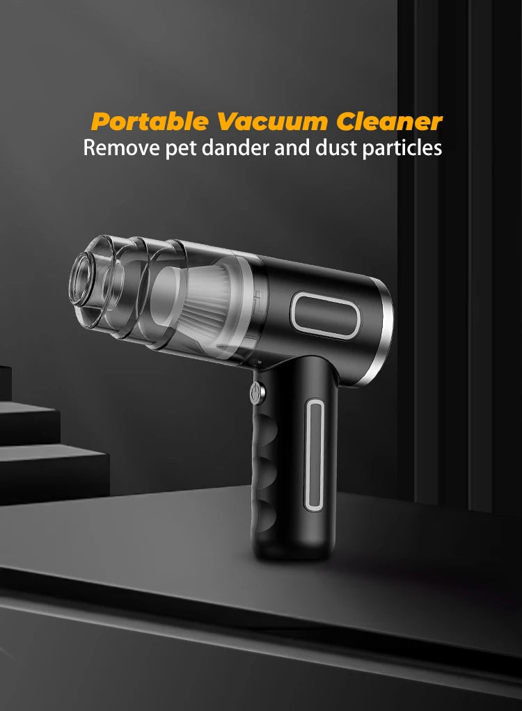 ABS Car Vacuum Cleaner Portable Powerful Wireless Vacuum Cleaner Home Carpet Cleaner Home Appliance Mini Cleaning Machine Beauty World Shop