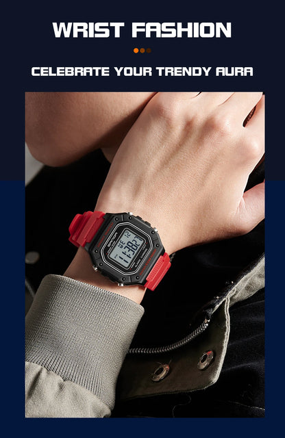 SANDA 2156 Fashion Mens Watch Military Water Resistant Sport Watches Army Big Dial Led Digital Wristwatches Stopwatches For Male Beauty World Shop