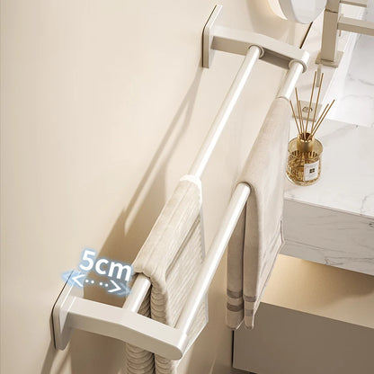 Self-adhesive Home Bathroom Towel Rack Holder Without Drilling Wall Mount Towel Shelf Kitchen Bathroom Accessories Towel Hanger Beauty World Shop