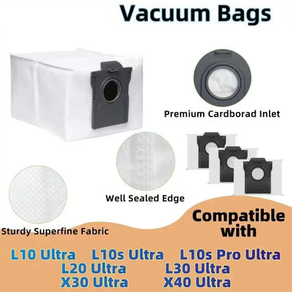 Dreame L40 Ultra / X40 Ultra Robot Vacuum Accessories Dust Bags Mop Main Side Brushes Cloths HEPA Filters Spare Parts Beauty World Shop