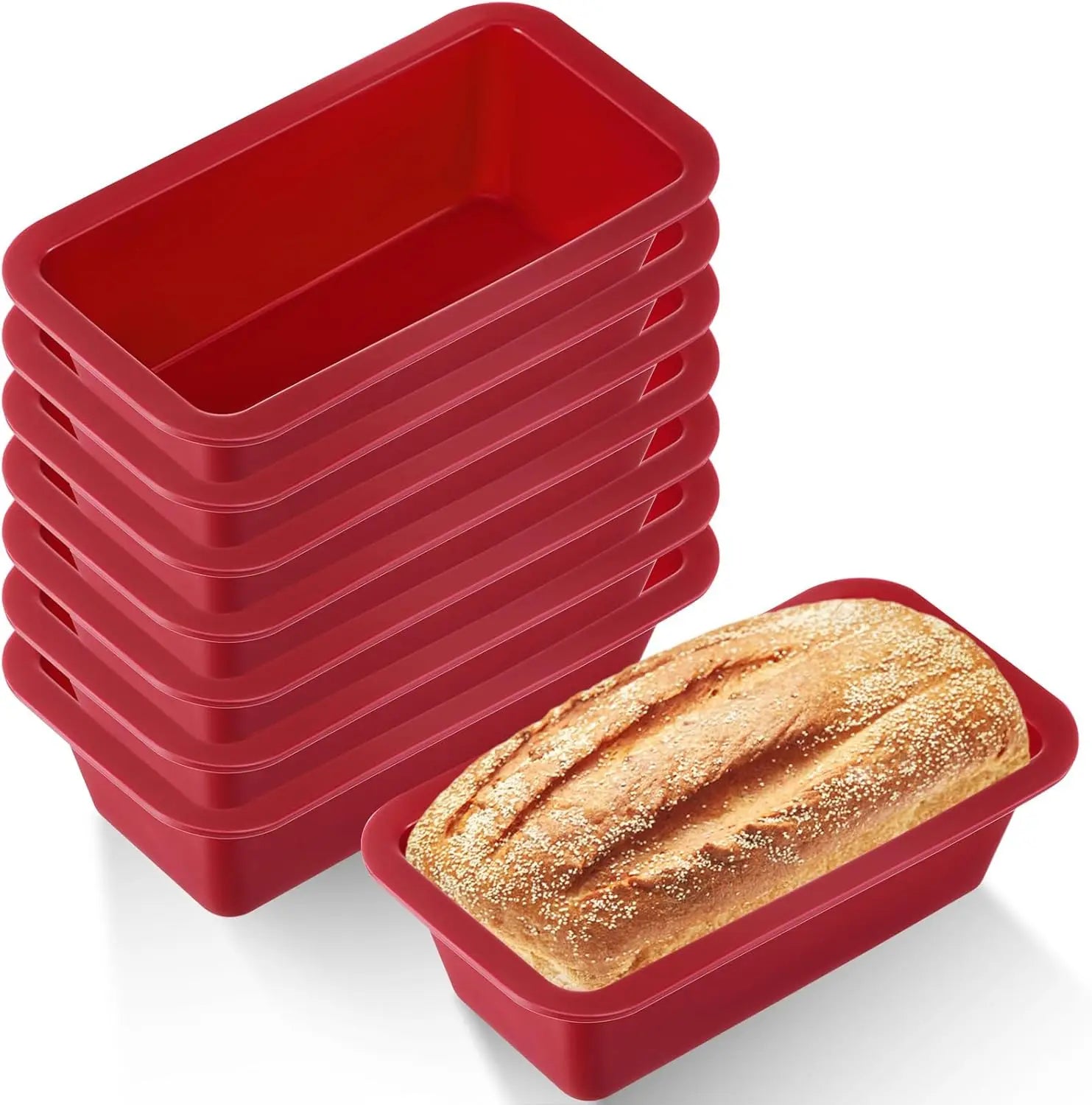 Silicone Baking Molds NonStick Rectangle Cake Pans Mini Loaf Pan Easy Release Bread Toast Mould Kitchen Accessories Pastry Tool Beauty World Shop