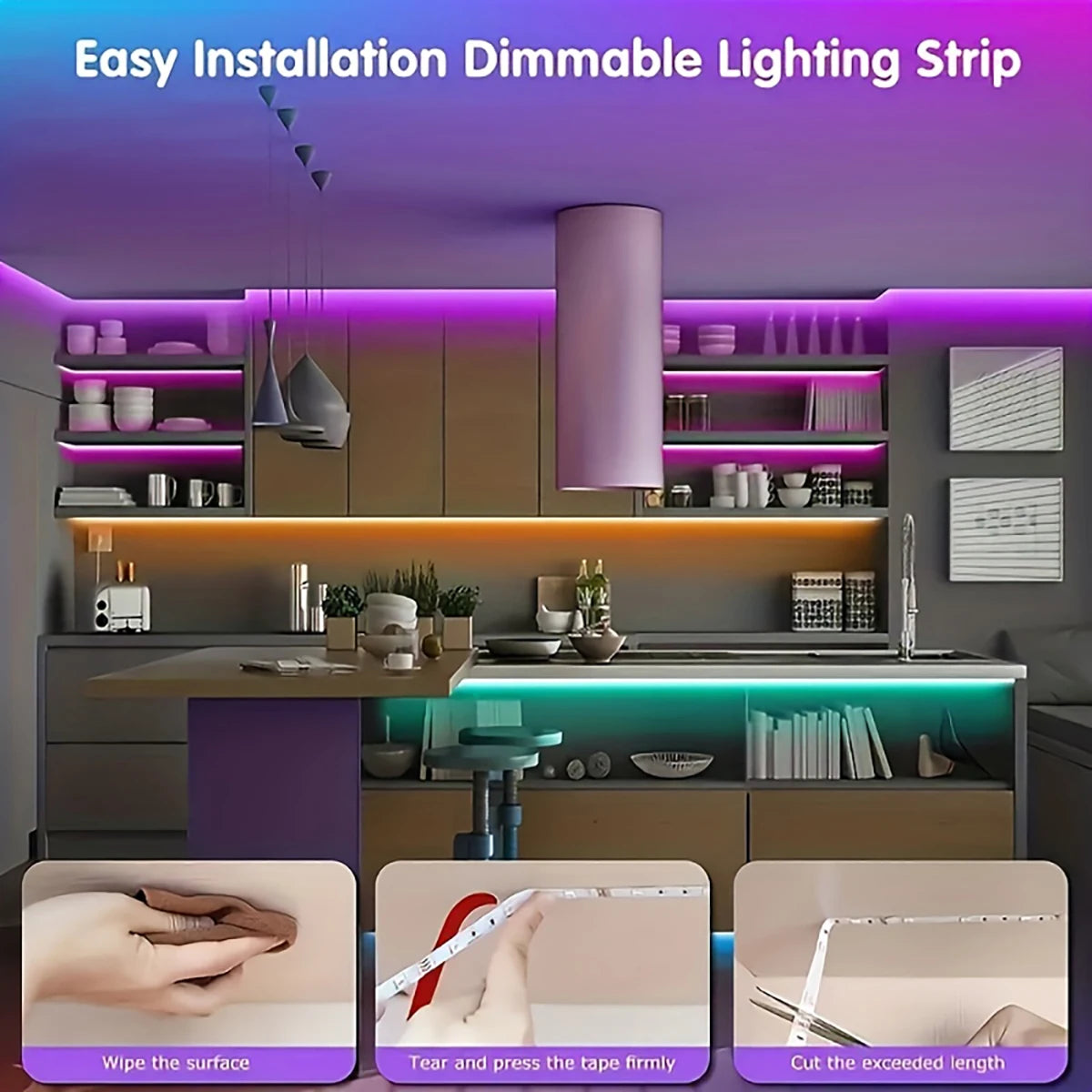 Led Strip Lights with 44 Key Remote Control 1m 5m 10m 20m RGB Tape Led Wall Room for Home Bedroom Party Decor TV Backlight Beauty World Shop