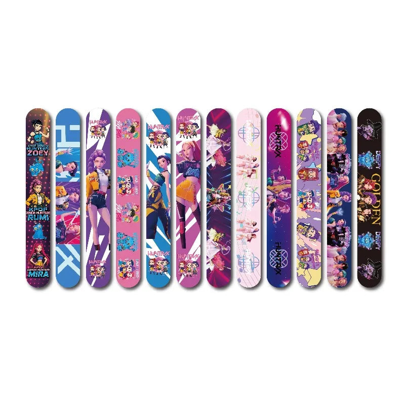 Kpop Demon Hunter Slap Bracelets Anime Snap Wristband for Birthday Party Favors School Prize Gifts Beauty World Shop