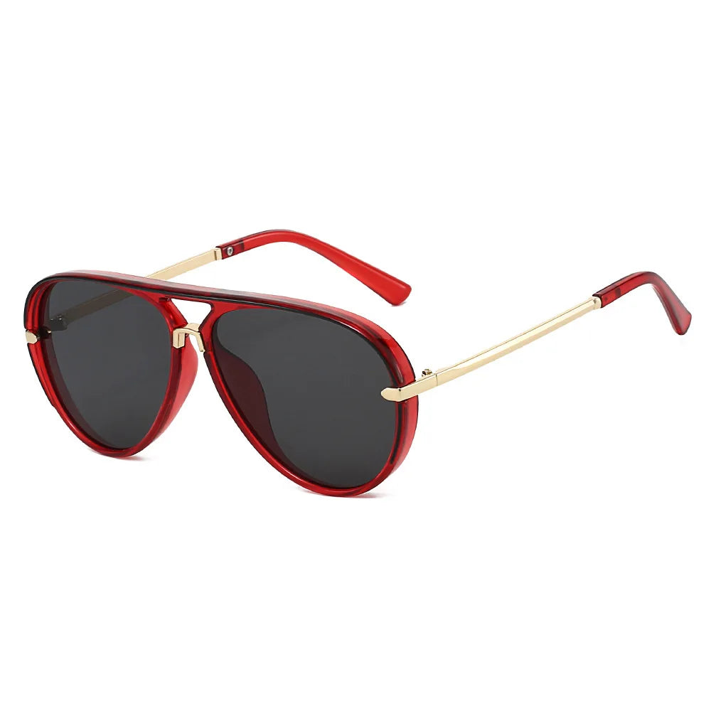 Trendy Oversized Pilot Sunglasses Women Men Vintage Retro Classic Designer Sun Glasses UV400 Protection Fashion Ladies Shades Beauty World Shop
