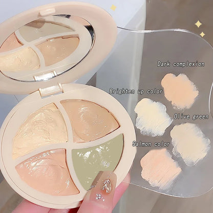 4 in 1 waterproof concealer palette, long-lasting moisturizing natural, creamy texture, covers blemishes/dark circles/acne Beauty World Shop
