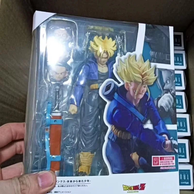 Anime Dragon Ball Z Figures Shf Super Saiyan Trunks Action Figure Collection Model 15cm Future Boy Torankusu Movable Toys Gifts Beauty World Shop