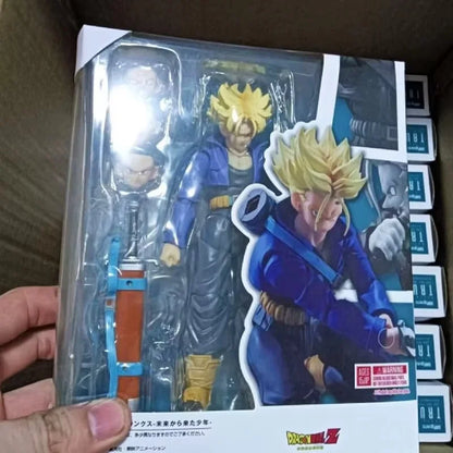 Anime Dragon Ball Z Figures Shf Super Saiyan Trunks Action Figure Collection Model 15cm Future Boy Torankusu Movable Toys Gifts Beauty World Shop