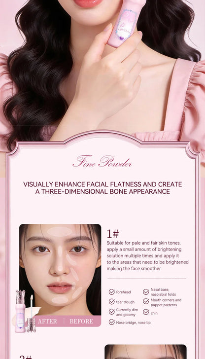 Hua Yin Ji Brightening Concealer, a fair-skinned girl's tender pink look, natural nude makeup, and a natural look,flowers Beauty Trend Shop