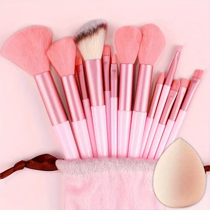 Professiona 13PCS Makeup Brushes Set Foundation Eyeshadow Blush Powder Blending Soft Fluffy Cosmetic Full Set Female Makeup Tool Beauty World Shop
