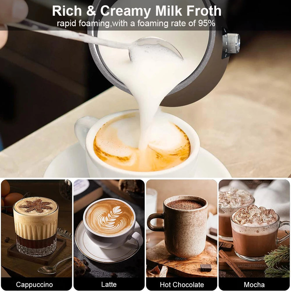 Electric Milk Frother Milk Foam Machine Automatic Milk Foamer for Cappuccino Coffee Latte 5in1 Electric Milk Frother Foam Maker Beauty World Shop