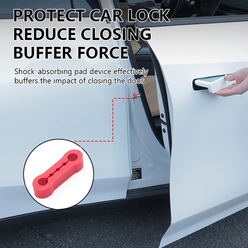1/4pcs Car Door Shock Absorber Universal Car Door Buckle Soundproof Deadener Damper Cushion Anti-Vibration Buffer Pad 2026 New Beauty World Shop