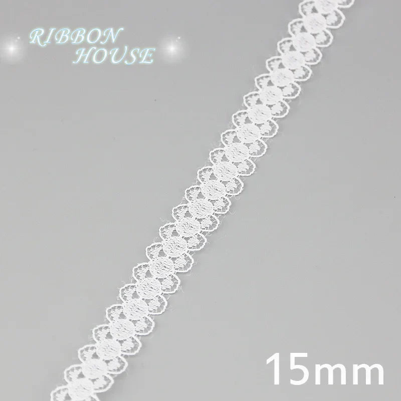 (5 yards/roll) white Lace ribbon fabric Webbing Decoration Lovely gift packing polyester Material Home Accessories Store