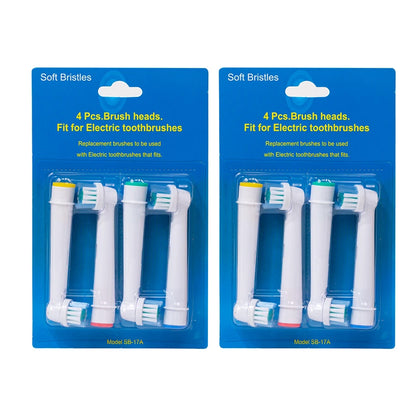 4/8pcs Replacement Brush Heads For Oral-B Electric Toothbrush Advance Power/Vitality Precision Clean/Pro Health/Triumph/3D Excel Beauty World Shop