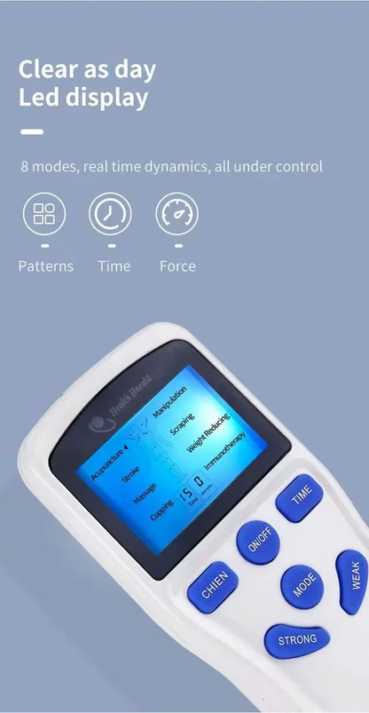 EMS Dual Channel Massager Electric Muscle Stimulator Tens Machine Body Massage Full Body with Electrodes Pads Accessories Beauty World Shop