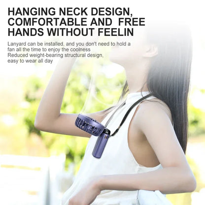 Handheld Mini Fan Foldable Portable Neck Hanging Fans 5 Speed USB Rechargeable Fan with Phone Stand and Display Screen 1800mAh Beauty World Shop
