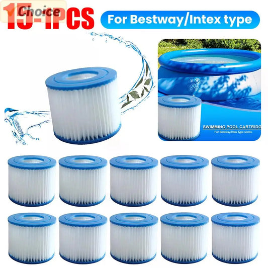 1-10pcs Replacement Swimming Pool Filter Fit for Bestway Flowclear Size VI Filter Cartridge Lay-Z-Spa - Miami Vegas Palm Springs Beauty World Shop
