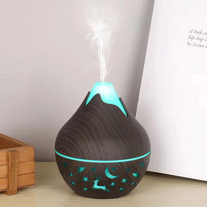 USB Ultrasonic Cool Mist Sprayer Essential Oil Fragrance 200ml Mini Home Wood Grain Air Humidifier Electric Air Aroma Diffuser Beauty World Shop
