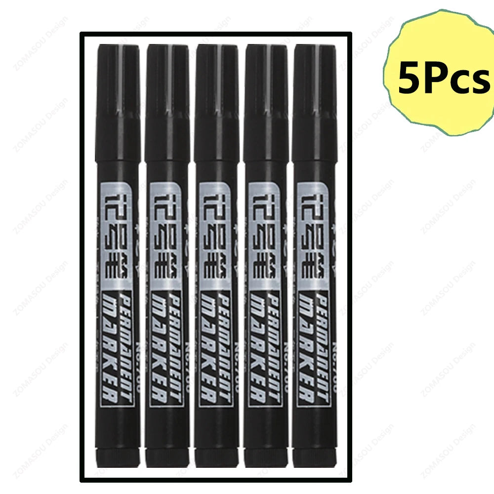 1-100Pcs Waterproof Oil-based Marker Pen Quick Dry Black Blue Red Ink Permanent for Metal Glass Stationery Art School Supply Beauty World Shop