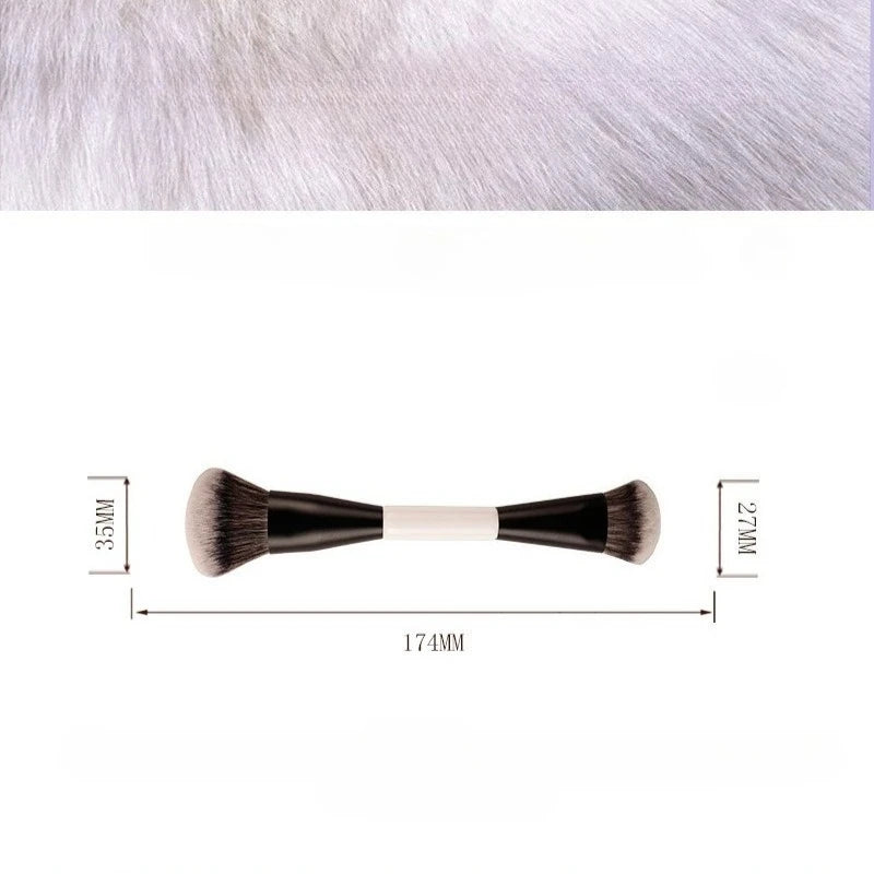 F4 Dual-Ended Foundation Face Brush Double-ended Powder Blush Contour and Eyeshadow Concealer Makeup Brushes Beauty World Shop