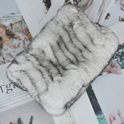 Women Handmade Stretch 100% Real Rabbit Fur Scarf Knit Genuine Rex Rabbit Fur Headbands Girls Natural Rabbit Fur Ring Scarves Beauty World Shop