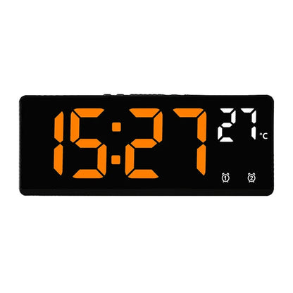 Voice Control Digital Alarm Clock Temperature Dual Alarm Snooze Desktop Table Clock Night Mode 12/24H LED Clock Watch Desk Clock Beauty World Shop
