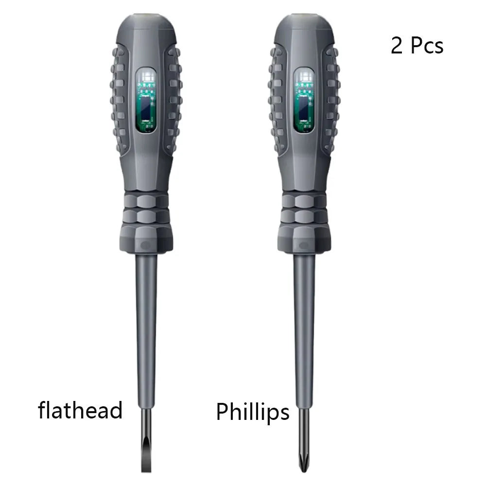 Multifunctional Electrician Test Screwdriver AC Non-contact Induction Test Pen Voltage Tester 70-600V Red Green Induction Lights Beauty World Shop