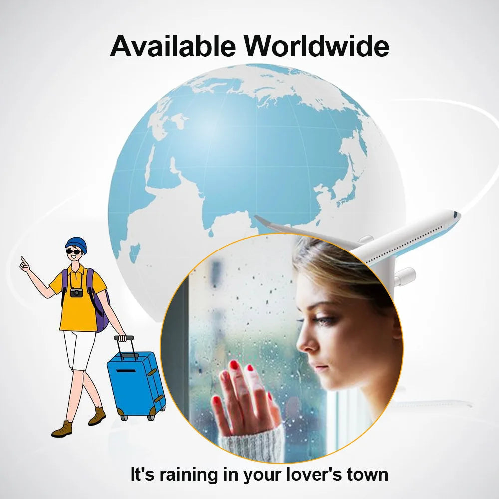 Small Portable Smart Wifi Weather Station Display Weather Temperature Humidity Time Alarm Clock Desktop Decoration Beauty World Shop
