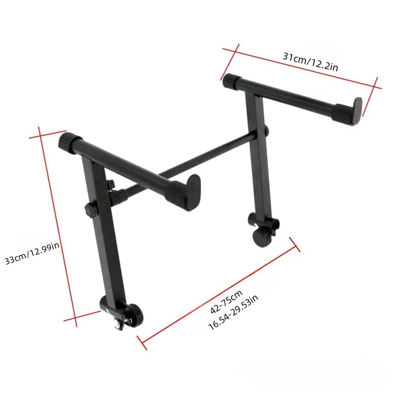 Universal Extension Adapter Second Tier Stand for Electronic Piano Keyboard Stand Rack Holder Adjustable Width 42-75cm Beauty World Shop