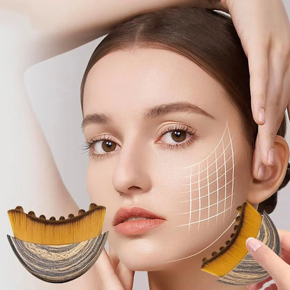 New Lymphatic Contour Care Facial Massage Brush with Storage Box for Facial Stimulating And Contouring Beauty Trend Shop