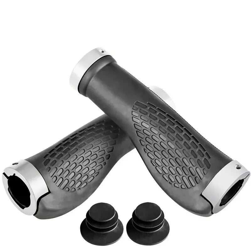 MTB Bicycle Rubber Grips Alloy Lock Bilateral Lock Handlebar Grips Anti Slip Cycling Handlebar Sleeve BMX Bicycle Accessories Beauty World Shop