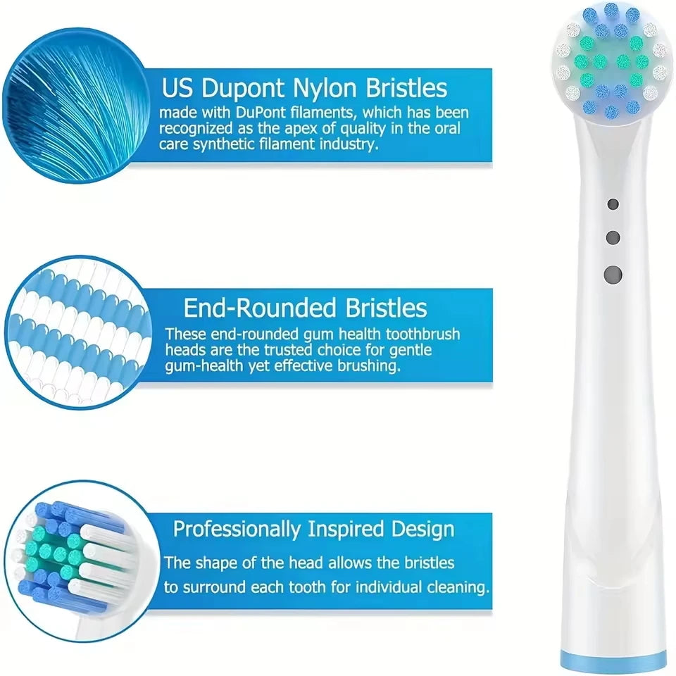 4/12/16Pcs Replacement Toothbrush Heads Compatible with Oral-B Braun Professional Electric Toothbrush Heads Brush Heads Beauty World Shop
