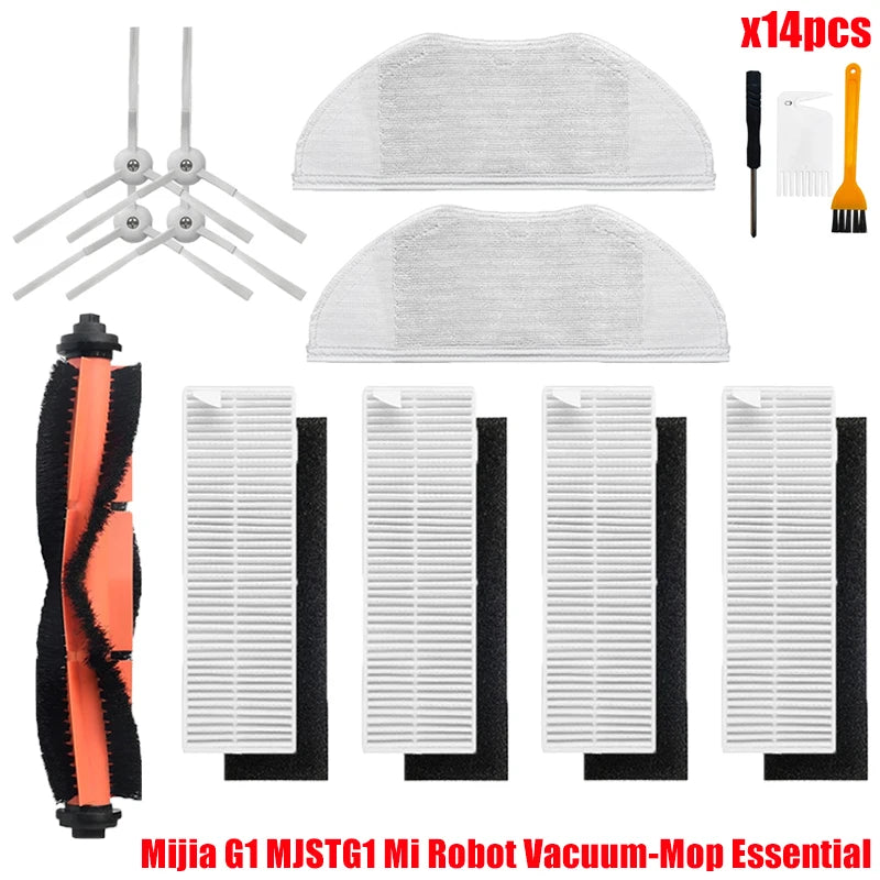 For Xiaomi Mijia G1 MJSTG1 Mi Robot Vacuum Mop Essential Vacuum Cleaner Side / Main Brush Cover Hepa Filter Mop Cloth Parts Beauty World Shop