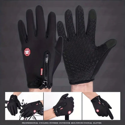 Outdoor Cycling Gloves, Bicycles for Warmth and Anti Slip in Autumn and Winter Beauty World Shop