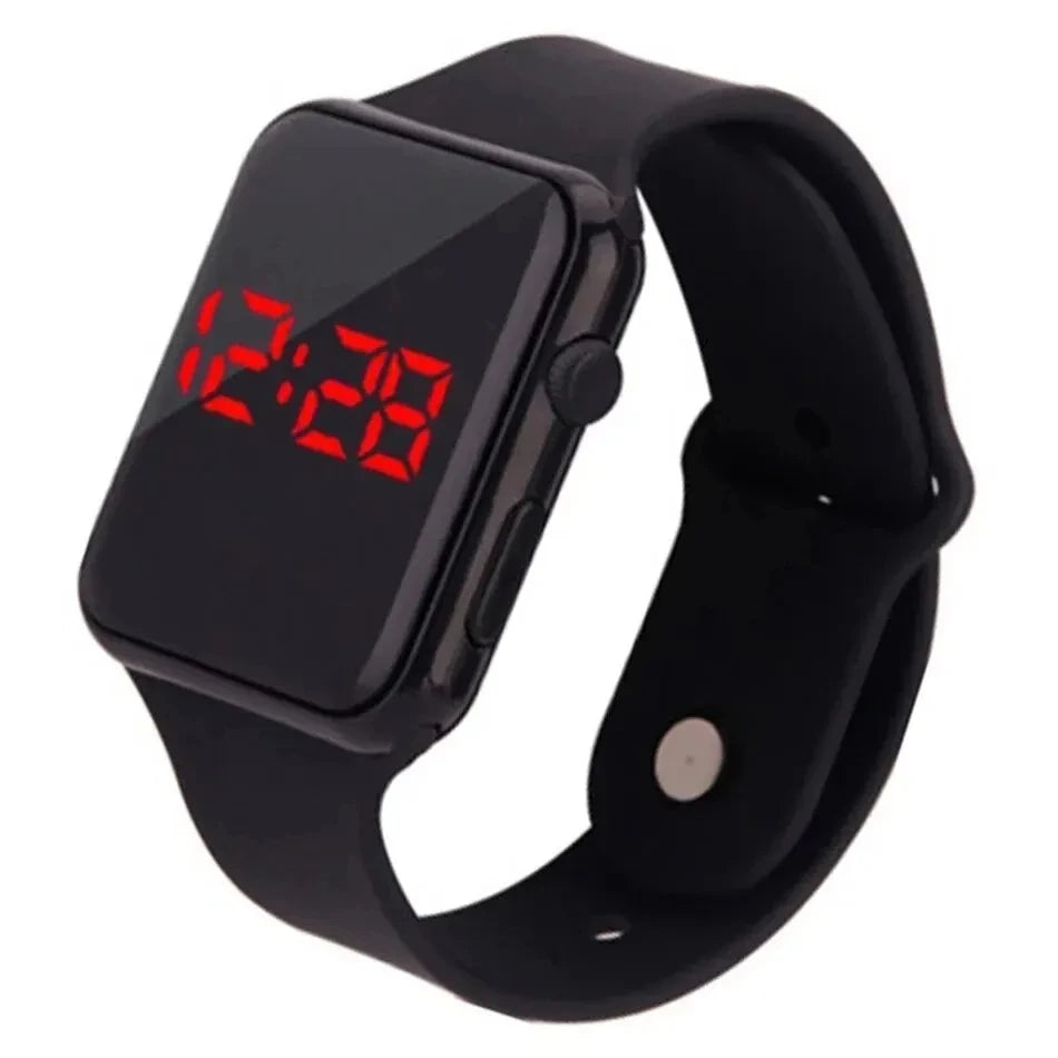 Simple Digital Watch for Men Women Fashion Sport LED Electronic Watch Black Silicone Wristband Casual Mens Watch Reloj Hombre Beauty World Shop