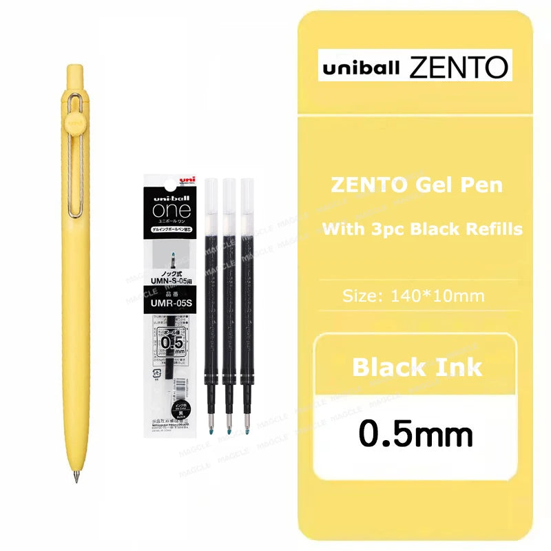 uniball ZENTO Standard 0.38/0.5mm Gel Pens,Water-Based Smooth Writing Roller Ball Pens Fit for a variety of occasions Stationery Beauty World Shop