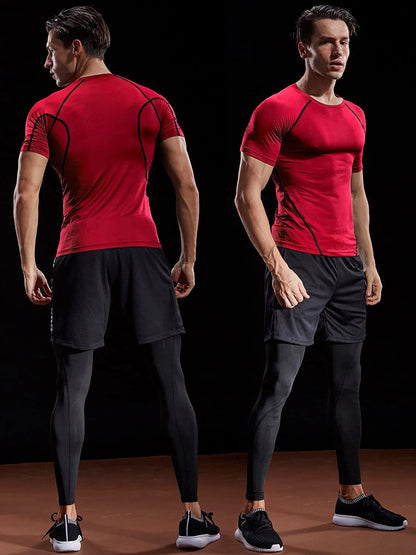 2026 Compression T Shirt Men Summer Sportswear Running T-shirt Elastic Quick Dry Sport Tops Tee Athletic Gym Workout Shirts Men Beauty World Shop