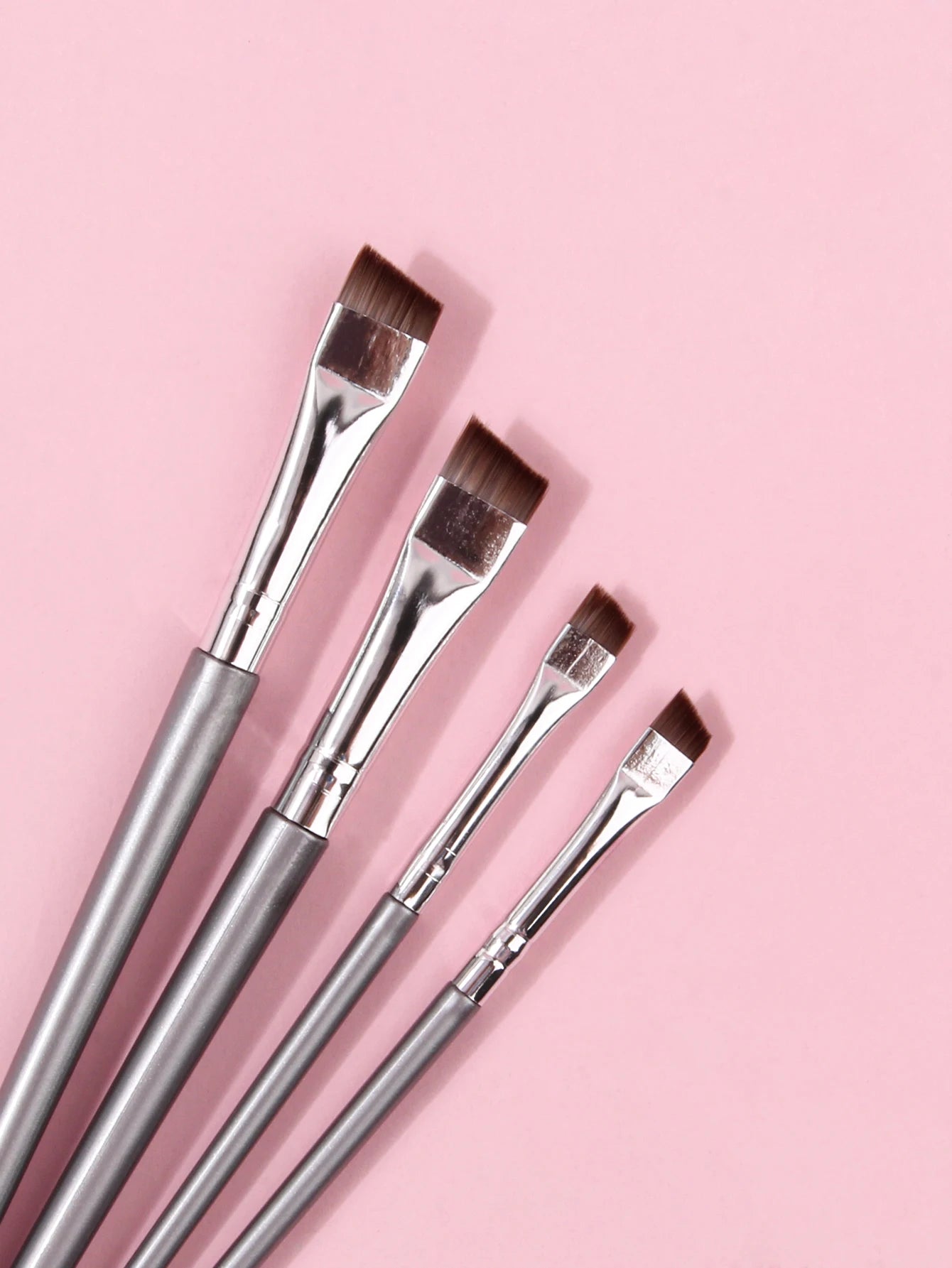4PCS Liquid Eyeliner Brush Ultra Thin Fine Oblique Angle Flat Head Eyebrow Brush Beauty World Shop