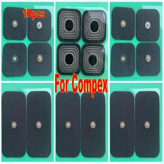 20pcs  New Self Adhesive TENS Electrode Square Larger Studded Pads for Compex Muscle Stimulator Machines Beauty World Shop