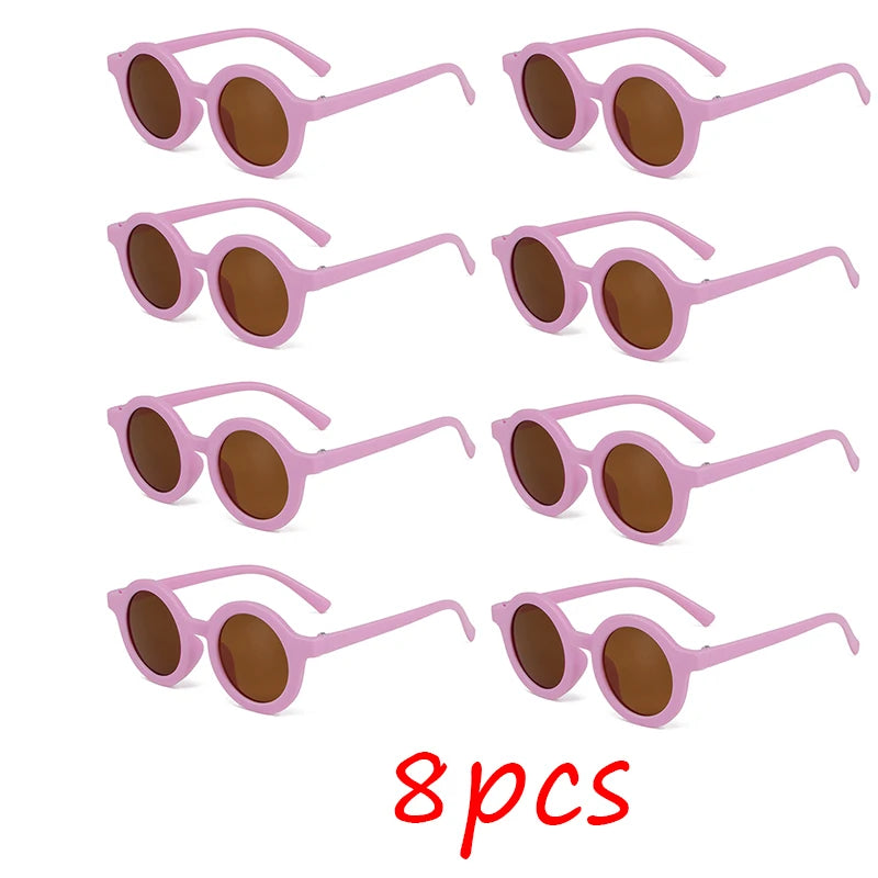 Children's sunglasses, inset style  round frame, 1-7 year old baby sunglasses, sun shading, sun protection Beauty World Shop
