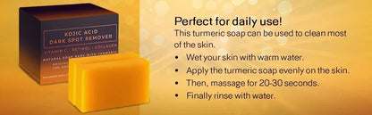 Kojic Acid Dark Spot Remover Whitening Soap Handmade Skin Care Deep Cleaning Moisturizing Cleansing Essential Soap Brighten Skin Beauty Trend Shop