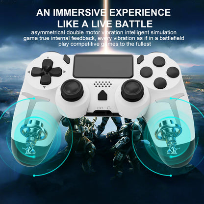 GAMINJA 6-axis Gyroscope Dual Vibration With touch pad Wireless Gamepad Bluetooth Controller For PS4 PS3 Console Computer PC Beauty World Shop