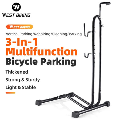 WEST BIKING 3 In 1 Bicycle Parking Rack Multifunctional Bike Indoor Garage Storage Stand MTB Road Bike Maintenance Repair Stand Beauty World Shop