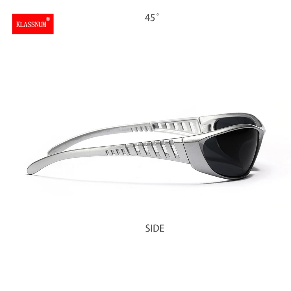Y2K Silver Sunglasses Color Hollowed Out Future Sense Of Technology Hot Girls Net Red Sunglasses Women Sunglasses Trendy Men Beauty World Shop