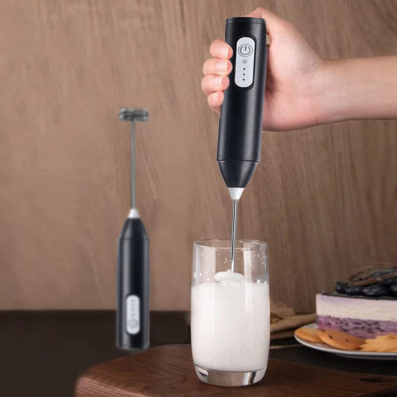 Wireless Milk Frother Electric Type-C Handheld Blender Stainless Steel Mini Coffee Maker Whisk Mixer For Coffee Cappuccino Cream Beauty World Shop