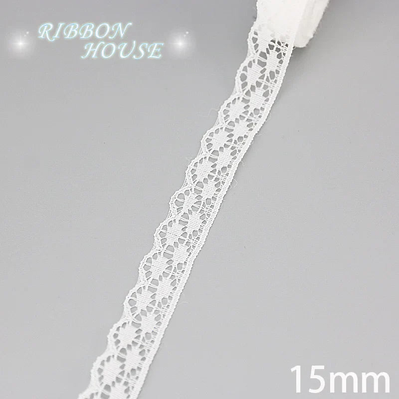 (5 yards/roll) white Lace ribbon fabric Webbing Decoration Lovely gift packing polyester Material Home Accessories Store