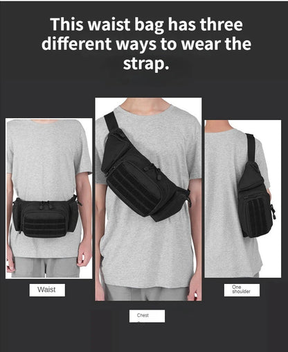 Men Waist Bag Belt Bumbag Waterproof Nylon Molle EDC Fanny Phone Pouch for Hunting Climbing Camping Beauty World Shop