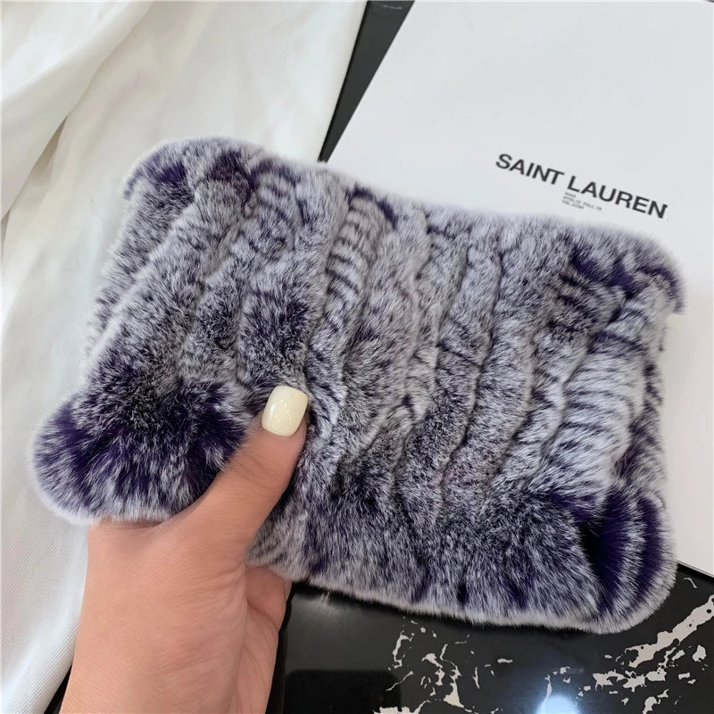 Women Handmade Stretch 100% Real Rabbit Fur Scarf Knit Genuine Rex Rabbit Fur Headbands Girls Natural Rabbit Fur Ring Scarves Beauty World Shop