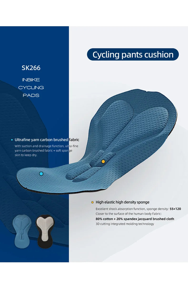 INBIKE Pro Summer Men's Cycling Shorts Bicycle Pants Shock-absorbing Cycling Clothing Mountain Road Bike Tousers With pocket Beauty World Shop