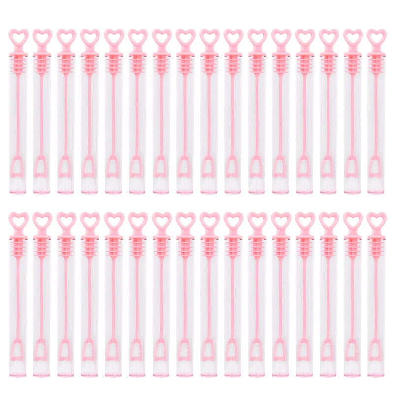 10-50pcs Colorful Bubble Soap Bottle Heart Wand Empty Tube Kids Birthday Party Favors Pinata Filler Toys Wedding Gifts for Guest Beauty World Shop