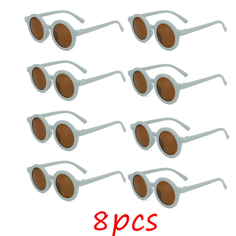 Children's sunglasses, inset style  round frame, 1-7 year old baby sunglasses, sun shading, sun protection Beauty World Shop